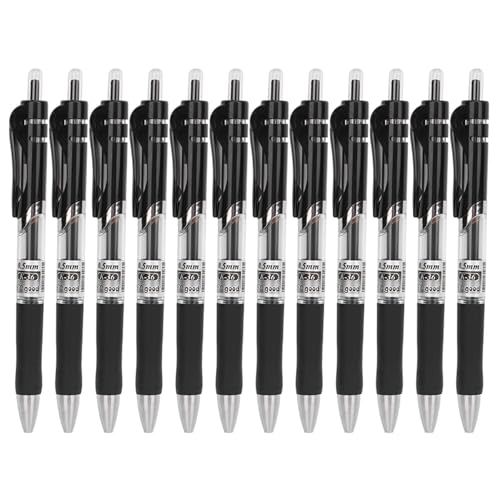 HERCHR Gel-Tintenstifte, 12 Stück Gel-Roller, 0,5 mm, feine Spitze, Kugelschreiber, große Kapazität, Press Carbon, Büro-Schreibwaren, Werkzeug für die Journalschule HERCHR Gel-Tintenstifte, 12 Stück Gel-Roller, 0,5 mm, feine Spitze, Kugelschreiber, große Kapazität, Press Carbon, Büro-Schreibwaren, Werkzeug für die Journalschule von HERCHR