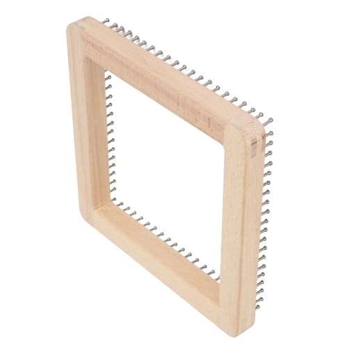 HERCHR Holz-Strickwebstuhl, Hölzerner Multi-Craft-Webstuhl, Handgefertigter Webstuhl, Strickbrett-Werkzeug Für DIY-Weben, Anfänger, Kinder Und Erwachsene(20 * 20CM) von HERCHR