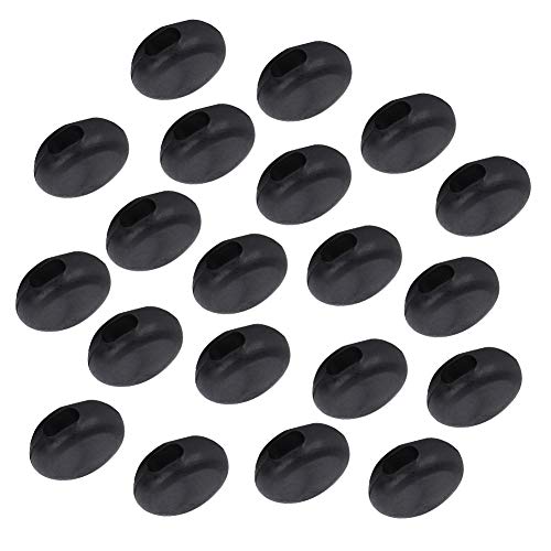 HERCHR Kordelstopper Für Gesichtsmasken, Silikonseil-Knebel Für Kordelzüge, Elastische Kordelstopper, Knebel Für Kordelzüge, Masken, Runde Silikon-Kordelstopper, Gesichtsmasken, Ohrschlaufen(Schwarz) von HERCHR