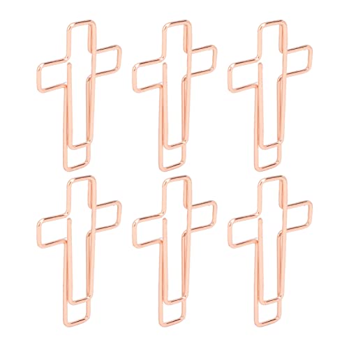 HERCHR Kreuzförmige Büroklammern in Roségold, 100 Stück, Metall, Büroklammern, Papierklammern, Organisation von Dokumenten von HERCHR