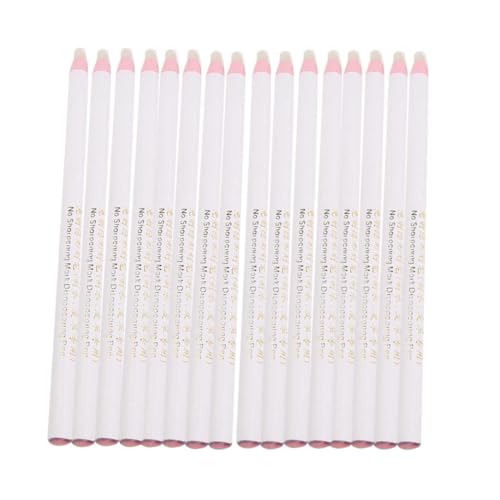 HERCHR Nähen weißer Stoffstifte Massenmasse 16pcs Kleid Marker Schneiderstifte Wasser löslicher Stift weiße Schalen von Wachs Stoff China Markierstift für Glaspapier von HERCHR