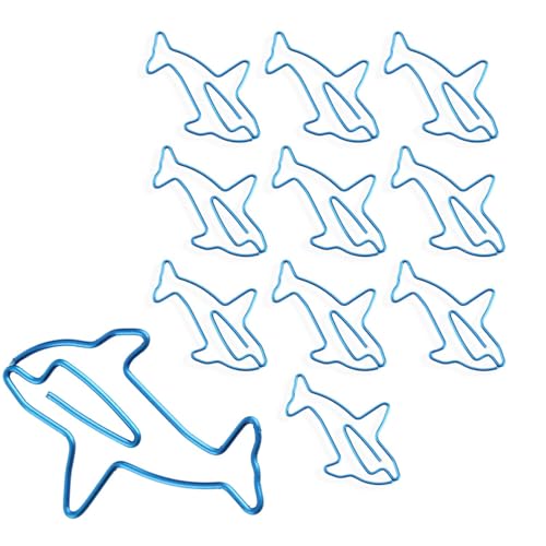 Niedliche Büroklammern, 100 Stück, Blaue Delfin-Büroklammern, Tiere-Design, Büroklammern, Lesezeichenklammern, Kleine Büroklammern Für Büro, Schule, Studenten von HERCHR