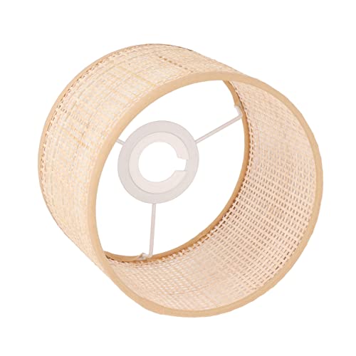 HERCHR Rattan-Lampenschirm, E27-E14-Lampenschirm Für Tischlampenabdeckung, Rattan-Trommellampenschirm Für Tischlampe, Geflochtener Korb-Kronleuchter, Vintage-Hängetisch-Bodenlampenabdeckung HERCHR Rattan-Lampenschirm, E27-E14-Lampenschirm Für Tischlampenabdeckung, Rattan-Trommellampenschirm Für Tischlampe, Geflochtener Korb-Kronleuchter, Vintage-Hängetisch-Bodenlampenabdeckung von HERCHR
