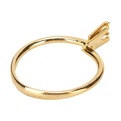 HERCHR Ringrohling-Unterstützung Vier Krallen Exquisite glänzende Ringbasiseinstellungen DIY-Lünettenrohlinge für Materialien zur Schmuckherstellung(Gold) von HERCHR