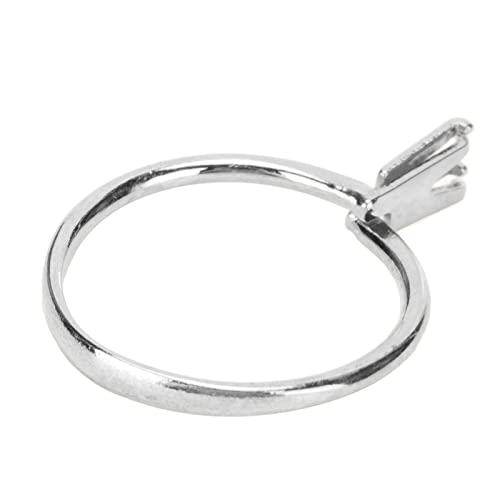 HERCHR Ringrohling-Unterstützung Vier Krallen Exquisite glänzende Ringbasiseinstellungen DIY-Lünettenrohlinge für Materialien zur Schmuckherstellung(Silber-) von HERCHR