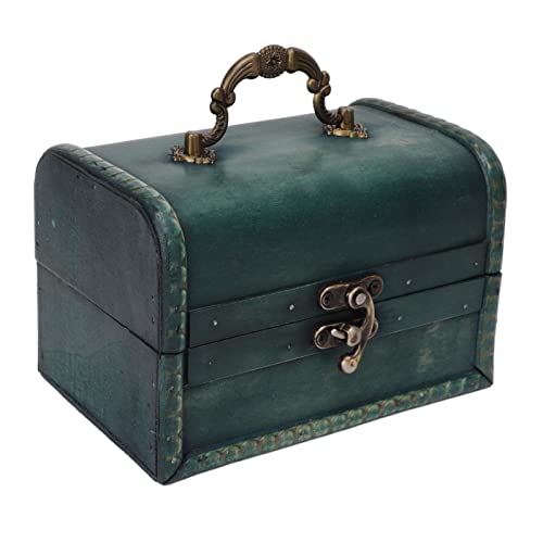 HERCHR Schatzkiste mit Schloss, Vintage-Schmuckschatulle aus Holz mit Griff, Aufbewahrungsbox für Kinder HERCHR Schatzkiste mit Schloss, Vintage-Schmuckschatulle aus Holz mit Griff, Aufbewahrungsbox für Kinder von HERCHR