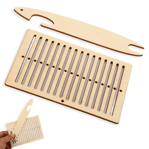 HERCHR Webstuhl-Kit, Holz-Handwebstuhl, Holz-Webrahmen, Webstuhl, Webrahmen, Holzgürtel, Webstuhl, Weben, Kunsthandwerk für Armband, Tasche, Gürtel HERCHR Webstuhl-Kit, Holz-Handwebstuhl, Holz-Webrahmen, Webstuhl, Webrahmen, Holzgürtel, Webstuhl, Weben, Kunsthandwerk für Armband, Tasche, Gürtel von HERCHR