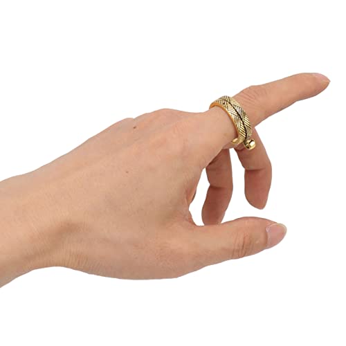 Häkelring, 8 Stück, Zum Stricken, Häkeln, Schlaufenring, Offener Finger, Geflochtener Ring, Legierung, Verstellbares Garn, Goldführung, Fingerhalter Für Häkel- Und Strickzubehör, Werkzeuge von HERCHR