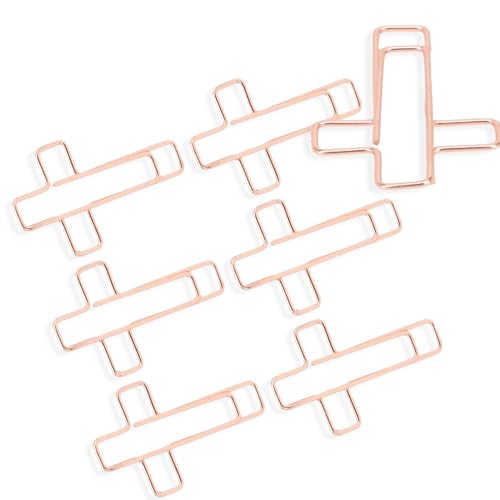 HERCHR Kreuzförmige Büroklammern in Roségold, 100 Stück, Metall, Büroklammern, Papierklammern, Organisation von Dokumenten von HERCHR