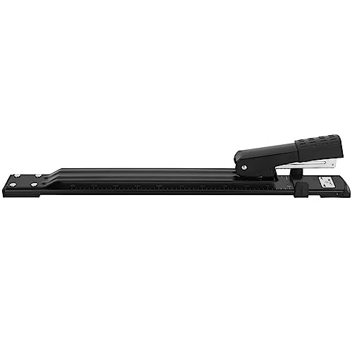 Long Reach Stapler, A3 A4 Long Arm Stapler for Booklets, 25 Sheets Capacity, Adjustable Locking Paper Guide for Craft Collection von HERCHR