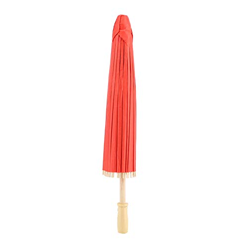 Sonnenschirm Aus Reispapier, Papierschirm, Chinesischer Schirm 40 Cm Kleiner Chinesischer Japanischer Regenschirm Sonnenschirm Für Hochzeiten Dekoration, Fotografie, Kostüme, Kinder DIY Malerei(rot) von HERCHR