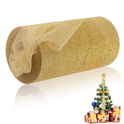 Tüll Stoff Rolle, Glitzer Tüll Rolle, Tischläufer Gold, Tüll Stoff 25 Meter, Goldenes Glitzer Tüll, Tüll Dekostoff Glitzer Tüllband Tischläufer, Tischläufer Mit Glitzern Aus Tüllstoff Tischband Tüll Stoff Rolle, Glitzer Tüll Rolle, Tischläufer Gold, Tüll Stoff 25 Meter, Goldenes Glitzer Tüll, Tüll Dekostoff Glitzer Tüllband Tischläufer, Tischläufer Mit Glitzern Aus Tüllstoff Tischband von HERCHR