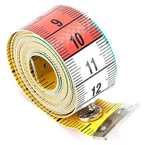 Weiches Maßband, 150 cm/59 Zoll, buntes flexibles Kunststofflineal, Doppelskala-Messwerkzeug, Schneider-Handwerkslineal zum Nähen von Stoffen, Schneidern, Stricken Weiches Maßband, 150 cm/59 Zoll, buntes flexibles Kunststofflineal, Doppelskala-Messwerkzeug, Schneider-Handwerkslineal zum Nähen von Stoffen, Schneidern, Stricken von HERCHR