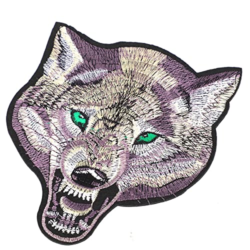 Wolfeisen auf Patch 4pcs, Wolf bestickte Eisen auf Flecken, große Wolfskopf -Stickflecken, Kleiderflecken Eisen auf Applique DIY T -Shirt Kleiderbag Stoff Aufkleber Wolfeisen auf Patch 4pcs, Wolf bestickte Eisen auf Flecken, große Wolfskopf -Stickflecken, Kleiderflecken Eisen auf Applique DIY T -Shirt Kleiderbag Stoff Aufkleber von HERCHR