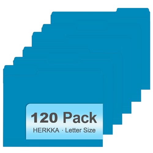 HERKKA Aktenordner, 120 Stück, 1/3 geschnittene Registerkarten, ideal zum Organisieren und Abheften, Briefgröße, Blau HERKKA Aktenordner, 120 Stück, 1/3 geschnittene Registerkarten, ideal zum Organisieren und Abheften, Briefgröße, Blau von HERKKA
