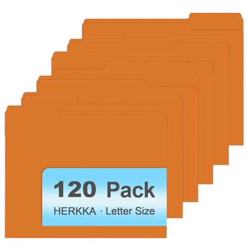 HERKKA Aktenordner, 120 Stück, 1/3 geschnittene Registerkarten, ideal zum Organisieren und Abheften, Briefgröße, Orange HERKKA Aktenordner, 120 Stück, 1/3 geschnittene Registerkarten, ideal zum Organisieren und Abheften, Briefgröße, Orange von HERKKA