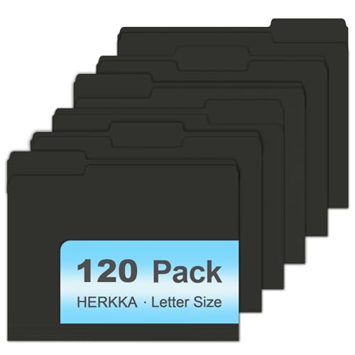 HERKKA Aktenordner, 120 Stück, 1/3 geschnittene Registerkarten, ideal zum Organisieren und Abheften, Briefgröße, Schwarz HERKKA Aktenordner, 120 Stück, 1/3 geschnittene Registerkarten, ideal zum Organisieren und Abheften, Briefgröße, Schwarz von HERKKA