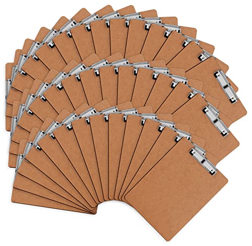 HERKKA Klemmbretter, Hartfaserplatte, Büro-Klemmbretter, flaches Profil, Standard-A4, Briefgröße, umweltfreundlich, 42 Stück von HERKKA