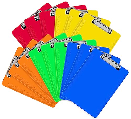Klemmbretter von Herkka, 15 Stück, Kunststoff-Klemmbretter, verschiedene Farben, Kunststoff-Klemmbretter, niedriges Profil, Standard-A4-Buchstabengröße, Größe 31,8 x 22,9 cm Klemmbretter von Herkka, 15 Stück, Kunststoff-Klemmbretter, verschiedene Farben, Kunststoff-Klemmbretter, niedriges Profil, Standard-A4-Buchstabengröße, Größe 31,8 x 22,9 cm von HERKKA