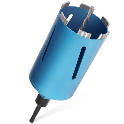 Turbo Diamantbohrkrone 102mm, M22 Dosensenker Kernbohrkrone inkl. Zentrierbohrer | Segmenthöhe 10mm | 6 Segmente | SDS-Plus | Nutzlänge 168mm | Max.2200UPM, für Beton, Mauerwerk, Stein, Glas, Fliese Turbo Diamantbohrkrone 102mm, M22 Dosensenker Kernbohrkrone inkl. Zentrierbohrer | Segmenthöhe 10mm | 6 Segmente | SDS-Plus | Nutzlänge 168mm | Max.2200UPM, für Beton, Mauerwerk, Stein, Glas, Fliese von HERLLD