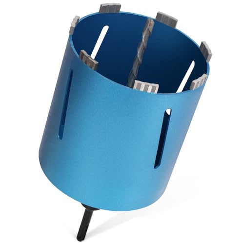 Turbo Diamantbohrkrone 150mm, M22 Dosensenker Kernbohrkrone inkl. Zentrierbohrer | Segmenthöhe 10mm | 7 Segmente | SDS-Plus | Nutzlänge 168mm | Max.2200UPM, für Beton, Mauerwerk, Stein, Glas, Fliese Turbo Diamantbohrkrone 150mm, M22 Dosensenker Kernbohrkrone inkl. Zentrierbohrer | Segmenthöhe 10mm | 7 Segmente | SDS-Plus | Nutzlänge 168mm | Max.2200UPM, für Beton, Mauerwerk, Stein, Glas, Fliese von HERLLD