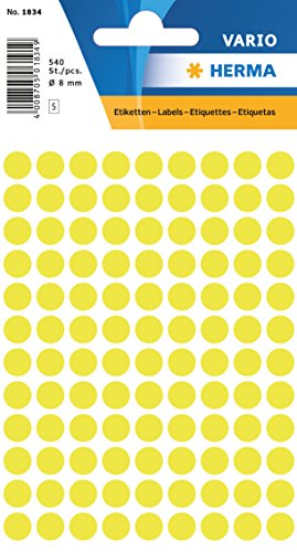 Etikett 8mm Farbpunkt l.gelb 540Et 1Pack Etikett 8mm Farbpunkt l.gelb 540Et 1Pack von HERMA