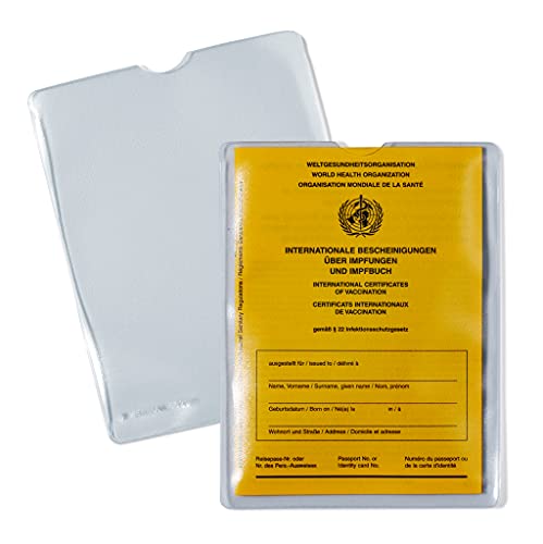 HERMA 1331 Ausweishülle transparent, 10 Stück, Impfpass Hülle für neuen Impfausweis Impfbuch, Ausweishalter zum Schutz für Reisepässe, Plastik Kartenhüllen Schutzhüllen Set, durchsichtig von HERMA