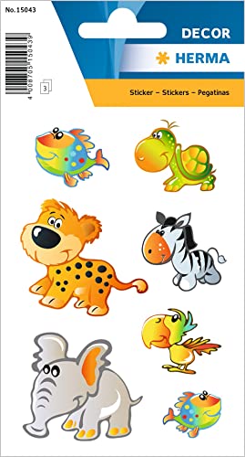 HERMA 15043 Aufkleber Gepard klein, 21 Stück, Tiere Sticker mit lustigen Elefant Zebra Schildkröte Fisch Papagei Motiv, Kinder Etiketten für Fotoalbum Tagebuch Scrapbooking Geburtstag Deko Briefe DIY HERMA 15043 Aufkleber Gepard klein, 21 Stück, Tiere Sticker mit lustigen Elefant Zebra Schildkröte Fisch Papagei Motiv, Kinder Etiketten für Fotoalbum Tagebuch Scrapbooking Geburtstag Deko Briefe DIY von HERMA
