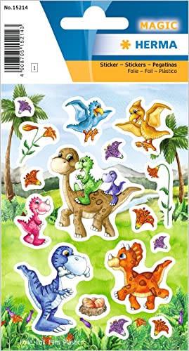 HERMA 15214 Aufkleber Dinosaurier Glitzer klein, 12 Stück, Tiere Sticker mit lustigen Dino Saurier Motiv, Kinder Etiketten für Fotoalbum Tagebuch Poesiealbum Scrapbooking Geburtstag Deko DIY Basteln HERMA 15214 Aufkleber Dinosaurier Glitzer klein, 12 Stück, Tiere Sticker mit lustigen Dino Saurier Motiv, Kinder Etiketten für Fotoalbum Tagebuch Poesiealbum Scrapbooking Geburtstag Deko DIY Basteln von HERMA