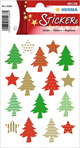 HERMA 15266 Aufkleber Tannenbaum, 48 Stück, Weihnachten Sticker mit Sterne Weihnachtsbaum Motiv, Kinder Etiketten für Weihnachtsdeko Geschenke Adventskalender Winter Dekoration Briefe DIY Basteln HERMA 15266 Aufkleber Tannenbaum, 48 Stück, Weihnachten Sticker mit Sterne Weihnachtsbaum Motiv, Kinder Etiketten für Weihnachtsdeko Geschenke Adventskalender Winter Dekoration Briefe DIY Basteln von HERMA