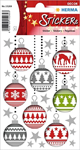 HERMA 15269 Aufkleber Weihnachtskugeln, 24 Stück, Weihnachten Sticker mit Sterne Weihnachtsmotiven, Kinder Etiketten für Weihnachtsdeko Geschenke Adventskalender Winter Dekoration Briefe DIY Basteln HERMA 15269 Aufkleber Weihnachtskugeln, 24 Stück, Weihnachten Sticker mit Sterne Weihnachtsmotiven, Kinder Etiketten für Weihnachtsdeko Geschenke Adventskalender Winter Dekoration Briefe DIY Basteln von HERMA