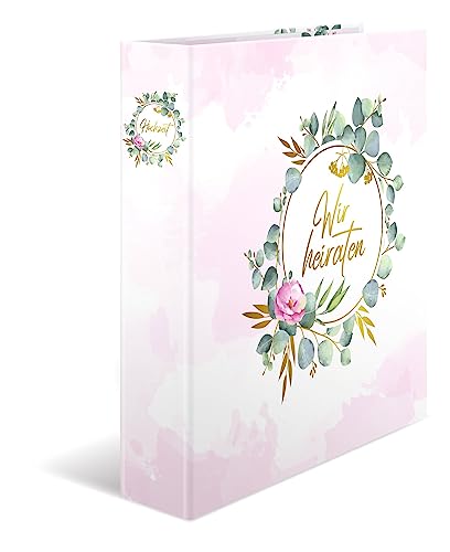 HERMA 15421 Hochzeitsordner A4 Wir heiraten, 6 cm schmal, Hochzeitsplaner Ordner mit Register zum Abheften, Motiv Organizer Ringbuch mit Innendruck & Veredelung für die perfekte Trauung HERMA 15421 Hochzeitsordner A4 Wir heiraten, 6 cm schmal, Hochzeitsplaner Ordner mit Register zum Abheften, Motiv Organizer Ringbuch mit Innendruck & Veredelung für die perfekte Trauung von HERMA