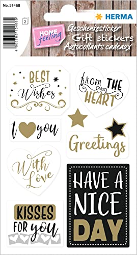 HERMA 15468 Aufkleber Geburtstag Gold Silber, 14 Stück, Geschenk Sticker mit Schriftzug und Veredelung, Erwachsene Geschenkaufkleber für Glückwünsche Happy Birthday Herzlichen Glückwunsch Dekoration HERMA 15468 Aufkleber Geburtstag Gold Silber, 14 Stück, Geschenk Sticker mit Schriftzug und Veredelung, Erwachsene Geschenkaufkleber für Glückwünsche Happy Birthday Herzlichen Glückwunsch Dekoration von HERMA