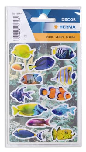 HERMA 15690 Aufkleber Fische klein groß, 39 Stück, Tiere Sticker mit Meerestiere Motiv, Kinder Etiketten für Fotoalbum Tagebuch Poesiealbum Scrapbooking Geburtstag Dekoration Briefe DIY Basteln HERMA 15690 Aufkleber Fische klein groß, 39 Stück, Tiere Sticker mit Meerestiere Motiv, Kinder Etiketten für Fotoalbum Tagebuch Poesiealbum Scrapbooking Geburtstag Dekoration Briefe DIY Basteln von HERMA