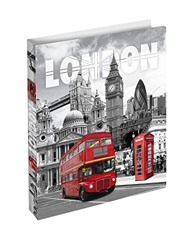 HERMA 19133 Ringbuch A4 Städte London, schmal, 2 Ringe, 25 mm breit, Motiv Ordner aus Kunststoff mit Innendruck für Schule und Büro, stabiler Ringordner aus Plastik für Jungen und Mädchen HERMA 19133 Ringbuch A4 Städte London, schmal, 2 Ringe, 25 mm breit, Motiv Ordner aus Kunststoff mit Innendruck für Schule und Büro, stabiler Ringordner aus Plastik für Jungen und Mädchen von HERMA