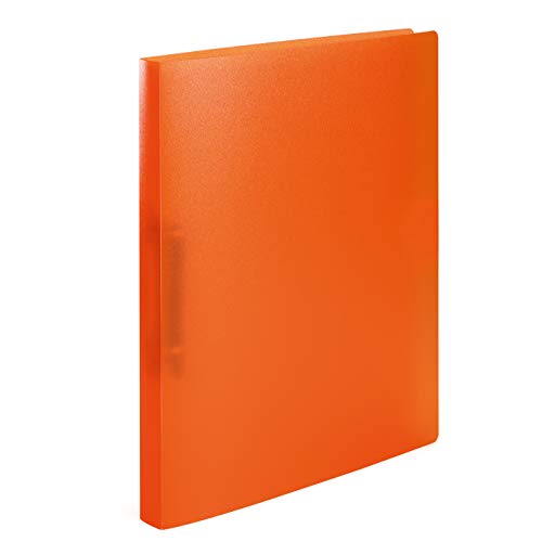 HERMA 19162 Ringbücher A4 Transluzent Orange, 60 Stück, schmal, 2 Ringe, 25 mm breit, Ordner aus Kunststoff mit Niederhalter für Schule & Büro, stabiles Ringordner Set aus Plastik für Jungen & Mädchen von HERMA