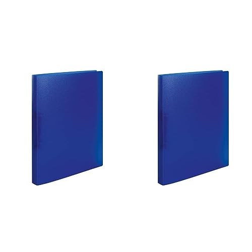 HERMA 19166 Ringbücher A4 Transluzent Blau, 3 Stück, schmal, 2 Ringe, 25 mm breit, Ordner aus Kunststoff mit Niederhalter für Schule & Büro, stabiles Ringordner Set aus Plastik für Jungen & Mädchen von HERMA