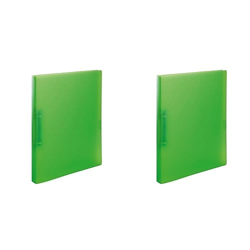 HERMA 19167 Ringbücher A4 Transluzent Hellgrün, 3 Stück, schmal, 2 Ringe, 25 mm breit, Ordner aus Kunststoff mit Niederhalter für Schule & Büro, Ringordner Set aus Plastik für Jungen & Mädchen von HERMA