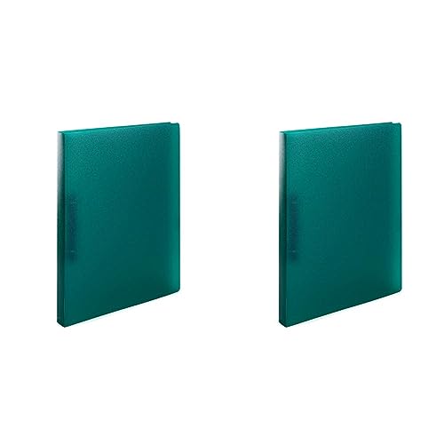 HERMA 19168 Ringbücher A4 Transluzent Grün, 3 Stück, schmal, 2 Ringe, 25 mm breit, Ordner aus Kunststoff mit Niederhalter für Schule & Büro, stabiles Ringordner Set aus Plastik für Jungen & Mädchen von HERMA