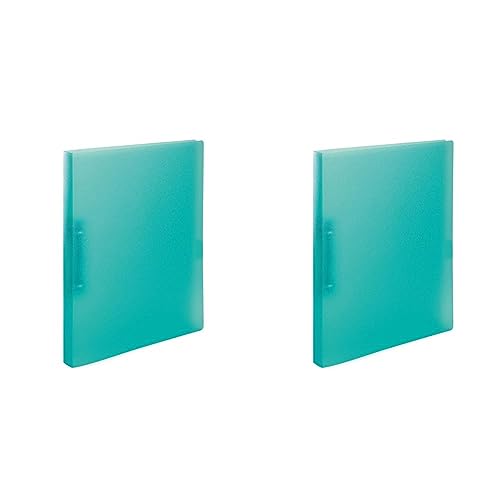 HERMA 19182 Ringbücher A4 Transluzent Türkis, 3 Stück, schmal, 2 Ringe, 25 mm breit, Ordner aus Kunststoff mit Niederhalter für Schule & Büro, stabiles Ringordner Set aus Plastik für Jungen & Mädchen von HERMA
