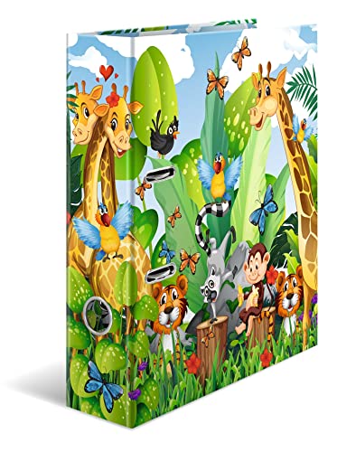 HERMA Ordner A4 Dschungel Set, 10 Stück, 7 cm breit, Ringordner mit Kindergarten Motiv, bunter Aktenordner mit Innendruck für Jungen, Mädchen und Kinder HERMA Ordner A4 Dschungel Set, 10 Stück, 7 cm breit, Ringordner mit Kindergarten Motiv, bunter Aktenordner mit Innendruck für Jungen, Mädchen und Kinder von HERMA