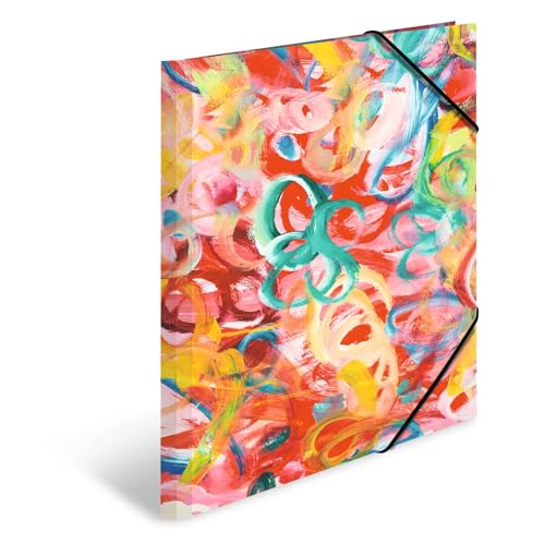 HERMA Sammelmappe A3 Malerei, Kinder Eckspanner-Mappe aus Pappe mit Kunst Motiv, Gummizug, Innenklappen und Innendruck für Jungen und Mädchen HERMA Sammelmappe A3 Malerei, Kinder Eckspanner-Mappe aus Pappe mit Kunst Motiv, Gummizug, Innenklappen und Innendruck für Jungen und Mädchen von HERMA