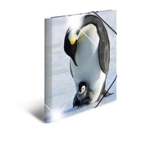HERMA Sammelmappen A3 Pinguin Set, 3 Stück, Kinder Eckspanner-Mappen aus Kunststoff mit Tier Motiv, Hochglanz-Optik, Gummizug, Innenklappen und Innendruck für Jungen und Mädchen HERMA Sammelmappen A3 Pinguin Set, 3 Stück, Kinder Eckspanner-Mappen aus Kunststoff mit Tier Motiv, Hochglanz-Optik, Gummizug, Innenklappen und Innendruck für Jungen und Mädchen von HERMA