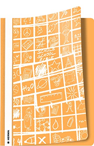 HERMA 19365 Schnellhefter A4 Schoolydoo Orange, 3 Stück, Sichthefter aus Kunststoff mit Beschriftungsstreifen & Metallheftzunge, stabiles Plastik Schnellhefter Set für Schule & Büro HERMA 19365 Schnellhefter A4 Schoolydoo Orange, 3 Stück, Sichthefter aus Kunststoff mit Beschriftungsstreifen & Metallheftzunge, stabiles Plastik Schnellhefter Set für Schule & Büro von HERMA