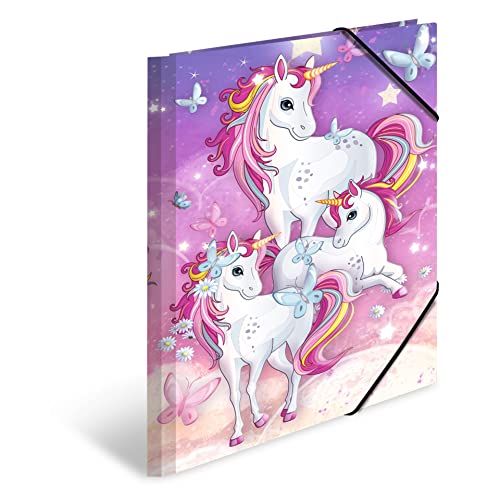HERMA Sammelmappe A4 Einhorn, Eckspanner-Mappe aus Pappe mit Kindergarten Motiv, Gummizug, Innenklappen und Innendruck für Jungen, Mädchen und Kinder HERMA Sammelmappe A4 Einhorn, Eckspanner-Mappe aus Pappe mit Kindergarten Motiv, Gummizug, Innenklappen und Innendruck für Jungen, Mädchen und Kinder von HERMA