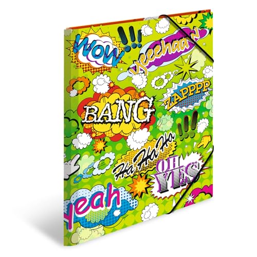 HERMA Sammelmappen A3 Comic Set, 3 Stück, Kinder Eckspanner-Mappen aus Kunststoff mit Kunst Motiv, Gummizug, Innenklappen und Innendruck für Jungen und Mädchen HERMA Sammelmappen A3 Comic Set, 3 Stück, Kinder Eckspanner-Mappen aus Kunststoff mit Kunst Motiv, Gummizug, Innenklappen und Innendruck für Jungen und Mädchen von HERMA