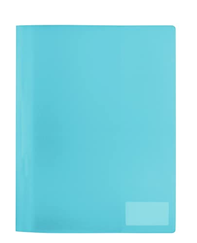 HERMA 19492 Schnellhefter A4 Transluzent Hellblau, 3 Stück, Sichthefter aus Kunststoff mit Beschriftungsetikett, Einstecktasche & Metallheftzunge, stabiles Plastik Schnellhefter Set für Schule & Büro von HERMA