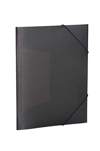 HERMA Sammelmappe A4 Schwarz Transluzent, Eckspanner-Mappe aus Kunststoff mit Gummizug und Innenklappen für Kinder, Jungen und Mädchen HERMA Sammelmappe A4 Schwarz Transluzent, Eckspanner-Mappe aus Kunststoff mit Gummizug und Innenklappen für Kinder, Jungen und Mädchen von HERMA