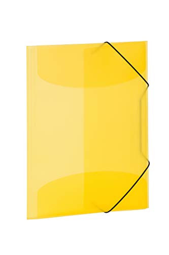HERMA Sammelmappe A4 Gelb Transluzent, Eckspanner-Mappe aus Kunststoff mit Gummizug und Innenklappen für Kinder, Jungen und Mädchen HERMA Sammelmappe A4 Gelb Transluzent, Eckspanner-Mappe aus Kunststoff mit Gummizug und Innenklappen für Kinder, Jungen und Mädchen von HERMA