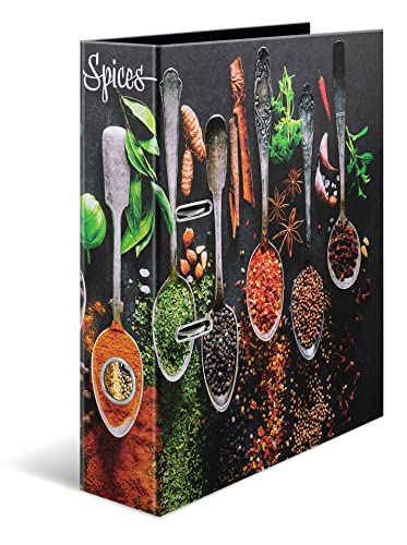 HERMA Ordner A4 Gewürze, 7 cm breit, Rezeptordner zum Selberschreiben und Abheften, Küchen Motiv Rezeptbuch mit glänzender Veredelung und Innendruck für Kochrezepte HERMA Ordner A4 Gewürze, 7 cm breit, Rezeptordner zum Selberschreiben und Abheften, Küchen Motiv Rezeptbuch mit glänzender Veredelung und Innendruck für Kochrezepte von HERMA